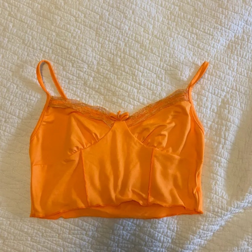 cute dainty orange tank top
